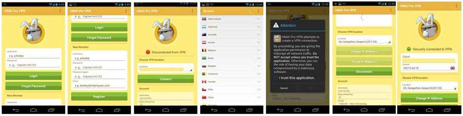 HideMyAss Android VPN app 